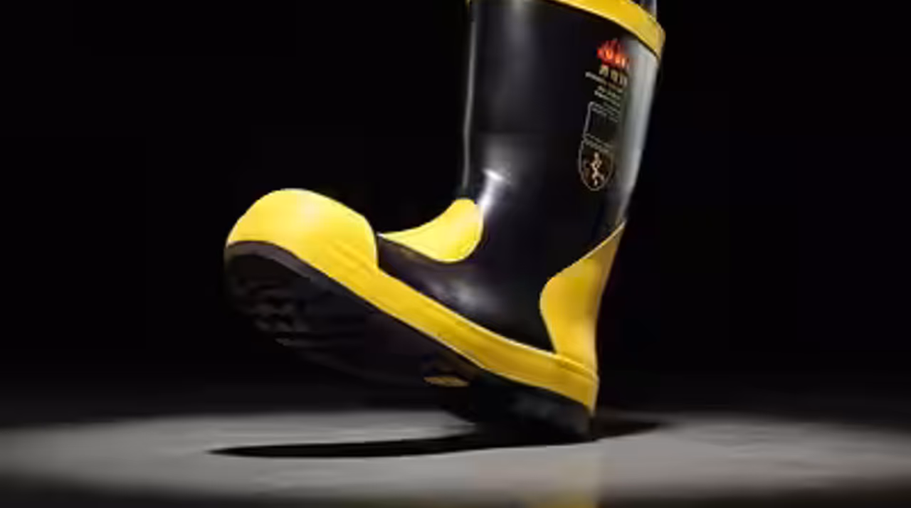 Bota de bombero estructural, de caucho para HAZMAT o forestal certificada NFPA 1971
