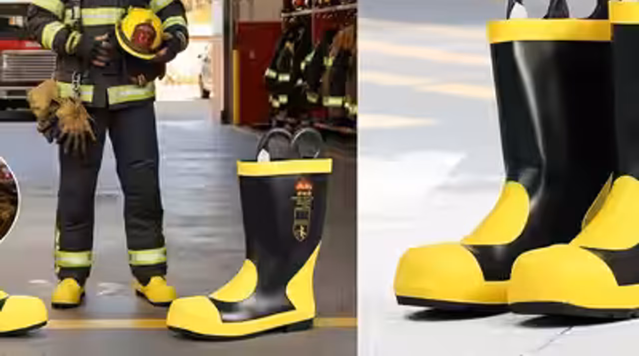 Bota de bombero estructural, de caucho para HAZMAT o forestal certificada NFPA 1971
