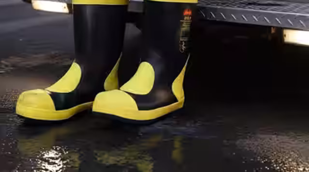 Bota de bombero estructural, de caucho para HAZMAT o forestal certificada NFPA 1971