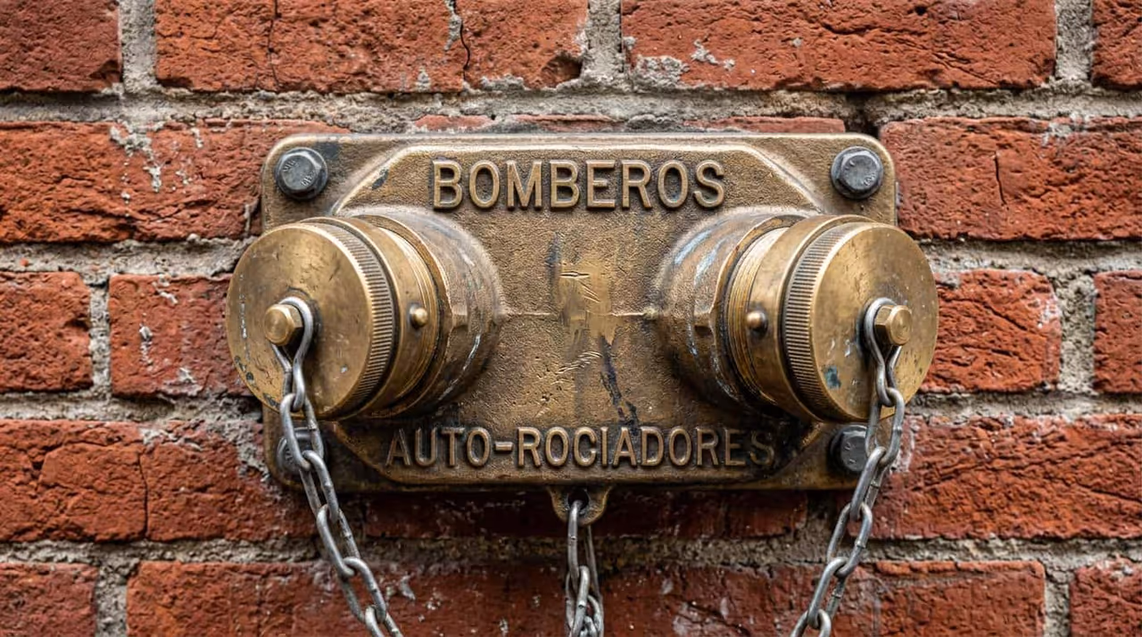 Boquilla, chiflón, adaptador o tapón de bronce para sistemas contra incendios