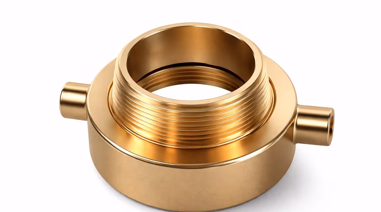 Conexión, adaptador, chiflón o toma siamesa de bronce o aluminio para sistemas contra incendios