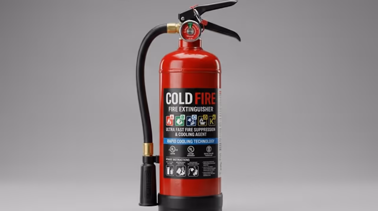 Extintor contra incendios clasificado por tipo de agente extintor (ABC, CO2, agua, espuma AFFF, agente limpio, automático)