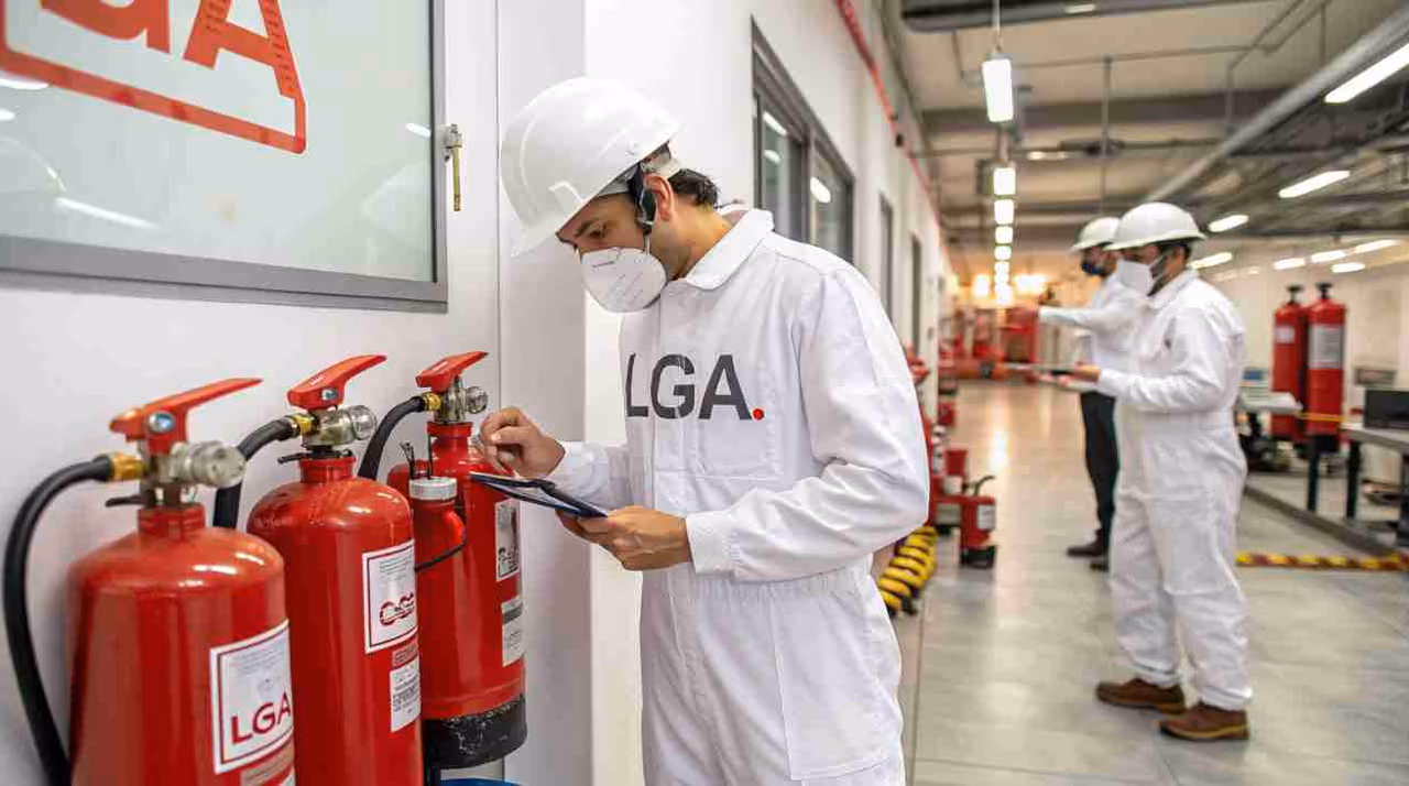 Instalaciones de un proveedor de equipo contra incendios en Querétaro